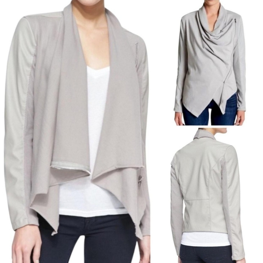Anthropologie Blank NYC Drape Faux Leather Jacket